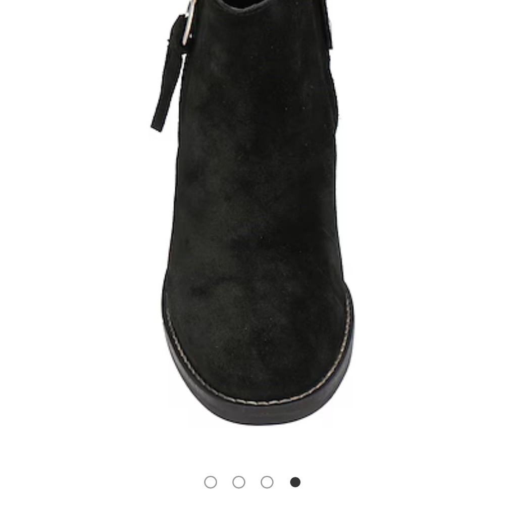 Geox black suede ankle boots one inch heel size 37 - Picture 5 of 5